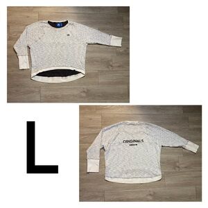 Adidas Originals Heathered Grey/Cream Sweatshirt Women’s Size Large